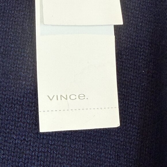 Vince Wool Cashmere Blend Sweater Navy Blue Size Large FLAW - Picture 6 of 13